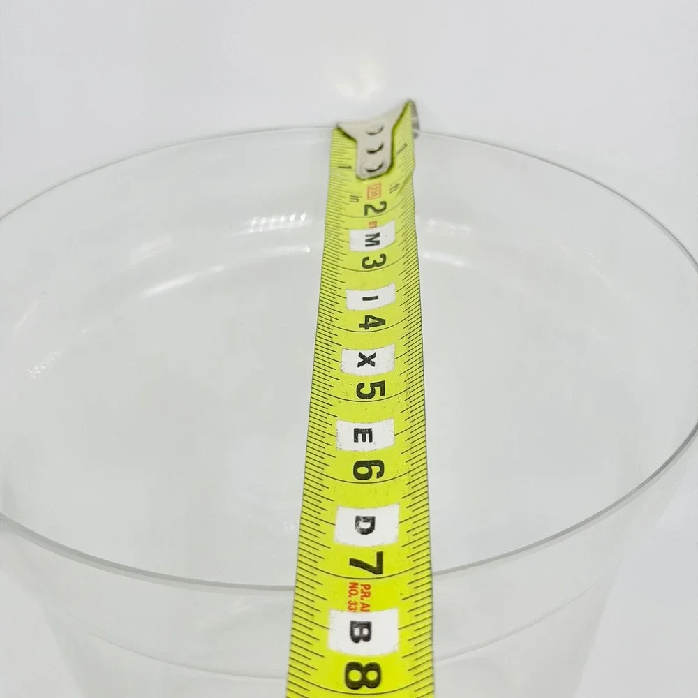 Unbranded Clear Glass Tapered Planter Vase Flared Rim Home Decor Excellent